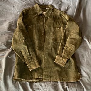 Bronze Perry Ellis Leather Jacket